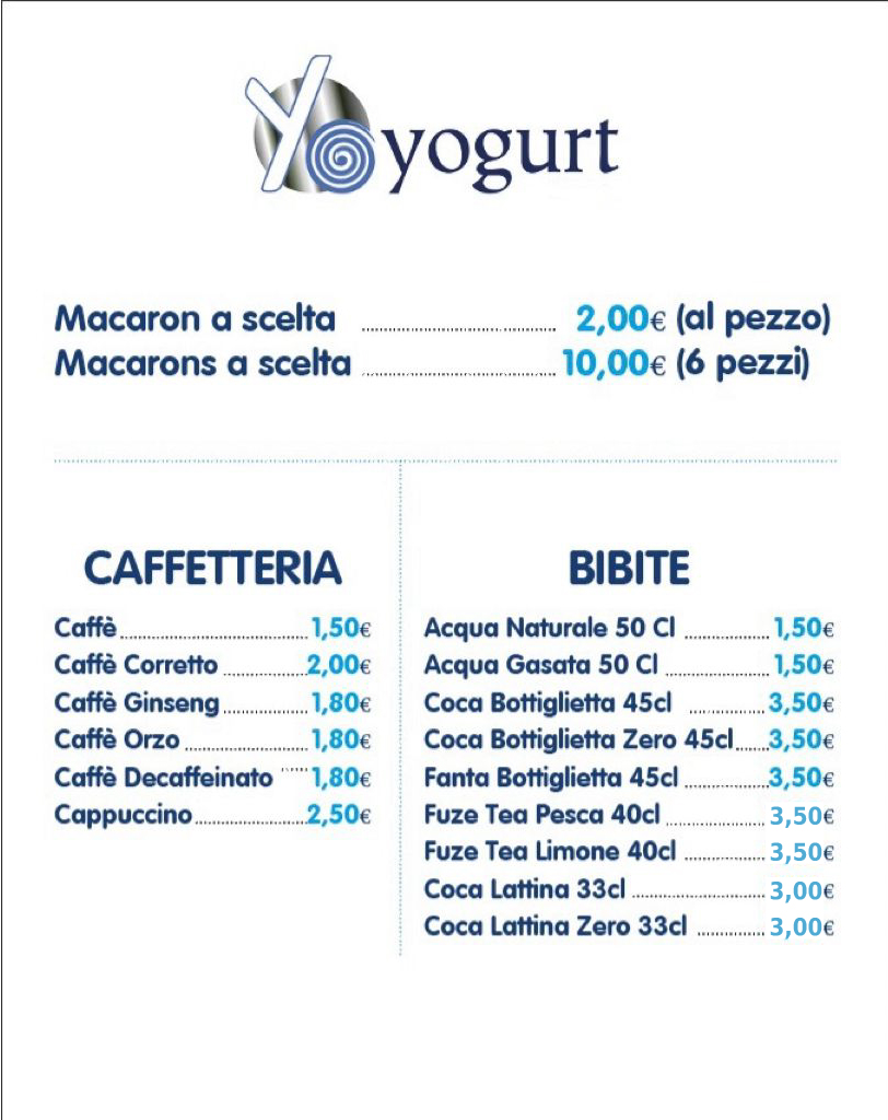 yoyogurt-menu