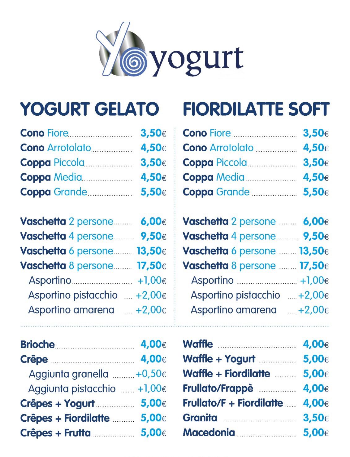 yoyogurt menu2